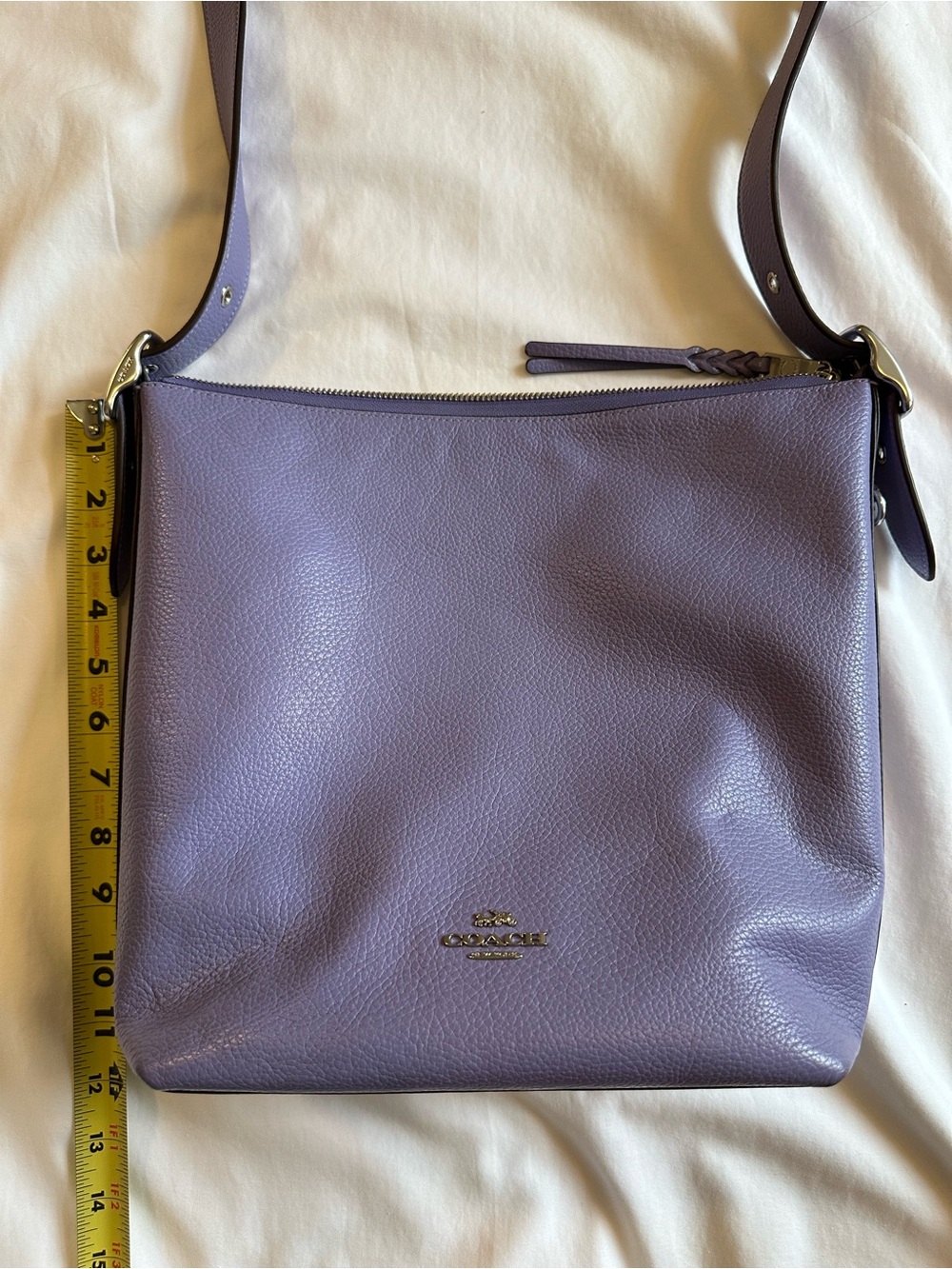 Coach Val Duffle Leather Light Violet Shoulder or Crossbody Bag - Picture 12 of 13